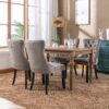 Nikki - Modern, High-End Tufted Solid Wood Contemporary Velvet Upholstered Dining Chair With Wood Legs Nailhead Trim (Set of 2) - Gray - Image 14