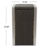 Cape - Coral Wicker C Shaped Table Modern DesignRattan And Aluminum Frame - Brown - Image 8
