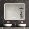28" Bathroom Mirror With LED Lights Front And Backlit, Anti-Fog Lighted Vanity Mirrors For Wall Mounted And 5 Level Dimmable, Horizontal / Vertical - Clear - Image 2