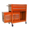 High Capacity Rolling Tool Chest With Wheels And Drawers, 8 Drawer Tool Storage Cabinet - Orange - Image 8