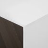 Mid-Century Modern Faux Bookmatch Door Buffet - Ash Brown / Solid White - Image 3