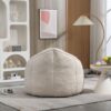 Bedding Bean Bag Sofa Chair High Pressure Foam Bean Bag Chair Adult Material With Padded Foam Padding Compressed Bean Bag With Footrest - Beige - Image 5
