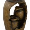 Traditional Rustic Decorative 3 Tier Water Fountain With Pot Design, With Light And Pump, For Indoor And Outdoor - Brown - Image 3