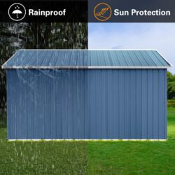 10'x12' Garden Sheds Outdoor Storage Sheds With Window - Blue