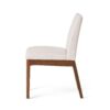 Contemporary Fabric Dining Chairs (Set of 2) - Light Beige / Walnut - Image 7