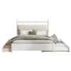 Queen Size Storage Platform Bed With 2 Big Drawers Twin Size Trundle - White - Image 2