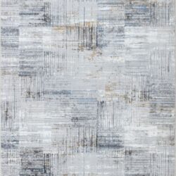 Nova - 2'7" X 7' Area Rug - Multi, Light Gray