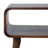 Curved Open Nightstand - Antique Brown / Chestnut - Image 4