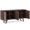 Lowry - Large 4 Door Sideboard Buffet - Distressed Charcoal Brown - Image 2