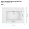 Ceramic Rectangular Bathroom Vanity Top Drop In Single Sink With Pre Drilled Faucet Hole & Built In Overflow Easy Clean Glazed Surface - White - Image 2