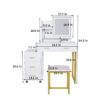 Elegant Makeup Vanity With Led Lights & Power Outlet - White - Image 4