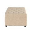 Convertible Folding Sofa Bed Ottoman With Memory Mattress And Tufted Design - Beige - Image 7