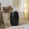 Boho Mosaic Side Table With Ceramic Tile Top - Black - Image 6