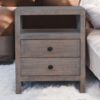 Acid - 2 Drawer Open Bedside Table - Gray Ash - Image 10