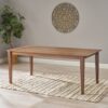 Farmhouse Dining Table With Square Leg, Rustic Style - Walnut - Image 3