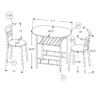 3 Pieces Dining Table Set, Small, Contemporary & Modern - Taupe - Image 8