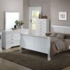 King Bed Panel Sleigh - White - Image 4