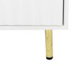 3 Door Large Storage Sideboard With Handles For Kitchen, Dining Room And Living Room, Accent Buffet Cabinet, Coffee Bar Sideboard Cabinet With 3 Doors - White / Gold - Image 13