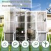 Greenhouse, Wooden Lean To Greenhouses For Outdoors, Heavy Duty Walk In Green House For Outside Winter, Large Hot House For Sunroom Storage Shed, Garden, Backyard - White / Gray - Image 7