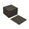 Interlocking Deck Tiles Striped Pattern - Dark Brown - Image 25