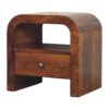 Darcy - Nightstand With Drawer And Open Shelf - Brown - Image 2