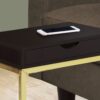 Accent Table, C - Shaped, Contemporary - Espresso - Image 2