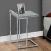 Accent Table, C - Shaped, Modern & Convenient Design - Gray - Image 9