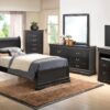 Twin Bed Sleigh Design - Black - Image 4