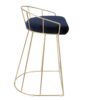Canary - Contemporary / Glam Counter Stool (Set of 2) - Gold / Blue - Image 3