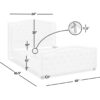 Fontana - Queen Wingback Upholstered Platform Bed Frame - Antique White - Image 11