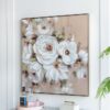 Square Framed Wall Art Flower Canvas Print, Home Decor For Living Room Kitchen Foyer Office - Multicolor - Image 6