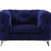 Atronia - Velvet Chair - Blue - Image 3