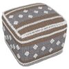 Mapleton - Outdoor / Indoor Pouf - Beige Gray / White - Image 2