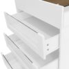 Multi-Functional Storage Island Movable Storage Cabinet Island Vanity Dresser With 3 Side Storage Drawer, A Reversible Top Storage Space And 2 Glass Display Shelves - White - Image 25