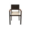 7 Piece Outdoor Patio Wicker Dining Set Patio Wicker Furniture Dining Set With Top - Brown / Cream - Image 9