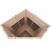Low Emf Front Door With Heating Panel 2 Persons Hemlock Far Infrared Corner Indoor Sauna Room - Natural - Image 11