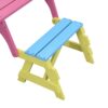 Kids Multi Functional Arm Chair Table 2 Benches All In 1 Set Wood - Blue / Pink - Image 8