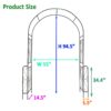 Metal Garden Arch Garden Arbor Trellis Climbing Plants Support Rose Arch Outdoor Arch - Black - Image 5