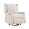 Milah - Gliding Swivel Recliner Tufted Latte - Light Coffee - Image 2