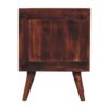 T Bar Raised Back Bedside Table - Chestnut - Image 5