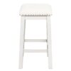 5 Pieces Counter Height Rustic Farmhouse Dining Room Wooden Bar Table Set With 2 Stools And 2 Chairs - White - Image 14