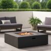 Modern 50, 000 Btu Square Fire Table With Propane Tank - Dark Gray - Image 7