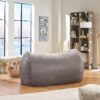 Flora - Traditional 6.5 Foot Suede Bean Bag - Charcoal - Image 3