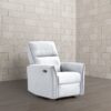 Asheville - Suede Recliner Chair - Light Gray - Image 3