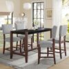 Counter Height Bar Table, Faux Marble Dining Table For Kitchen, Living Room, Or Balcony - Black - Image 5