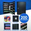 200 Key Adjustable Key Cabinet With Key Lock - Black - Image 7