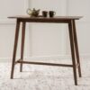 Bar Height Dining Table With Splayed Legs And Elongated Rectangular Top - Walnut - Image 2