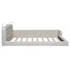 Queen Size Upholstered Platform Bed With 2 Reading Lights - White - Image 3