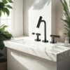 2 Handles Widespread 8" Bathroom Faucet With Solid Brass Construction - Matte Black - Image 7