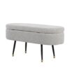 Harvey - Contemporary Storage Bench - Black / Light Gray - Image 4